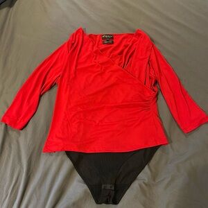 Women’s Shape FX faux wrap style bodysuit, size large